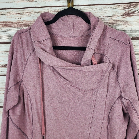 Lululemon Womens Size 12 Heathered Misty Merlot Coast Easy Wrap Jacket       #46 - Picture 4 of 16